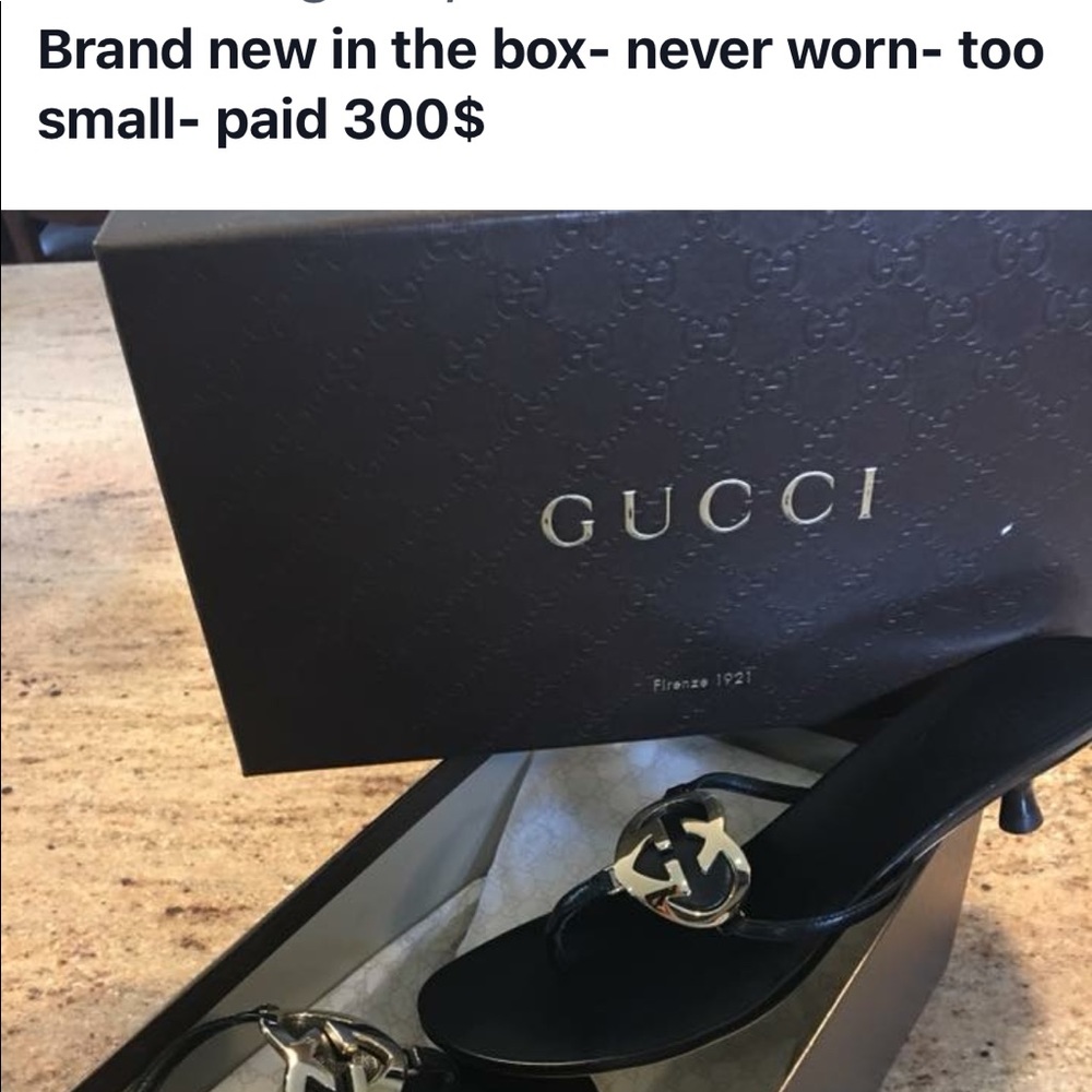 Gucci sandals brand new in the box